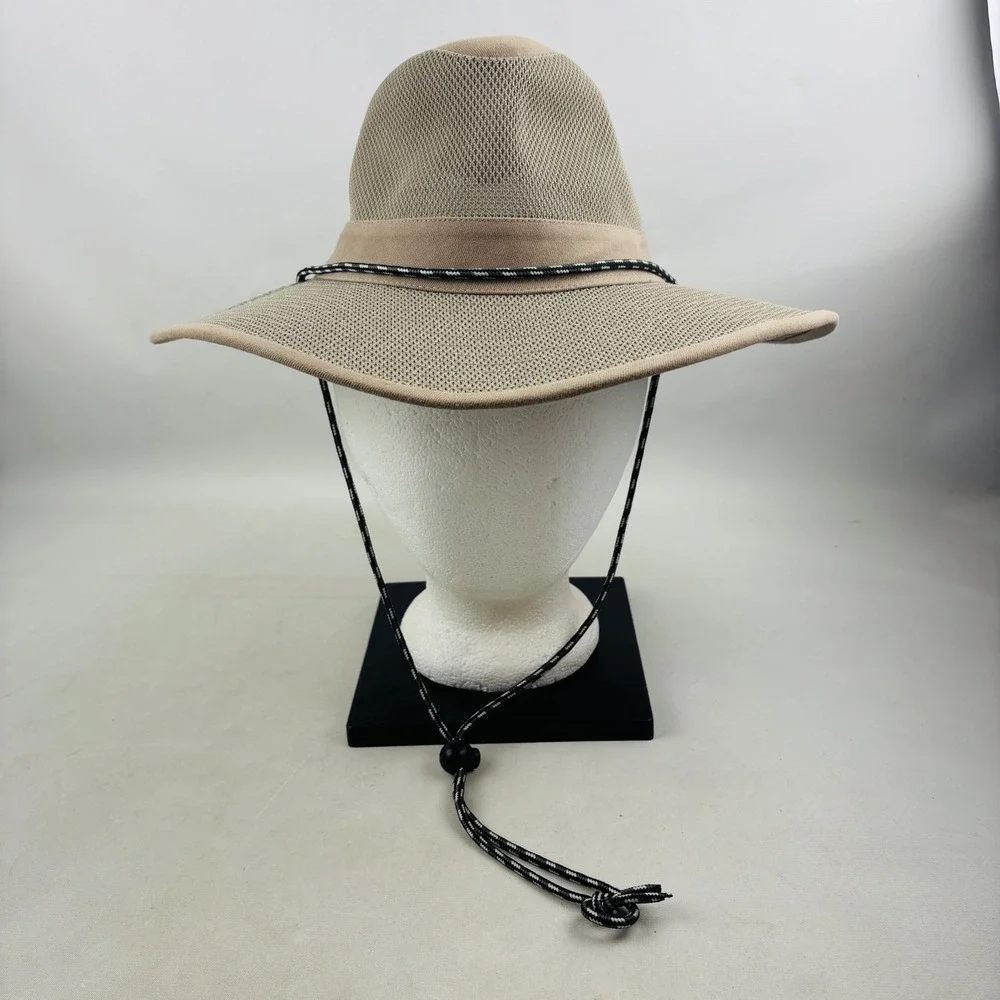 Duluth Trading Crusher Hat Mens M Khaki Mesh Breathable Sun Hat Wide Brim 80502